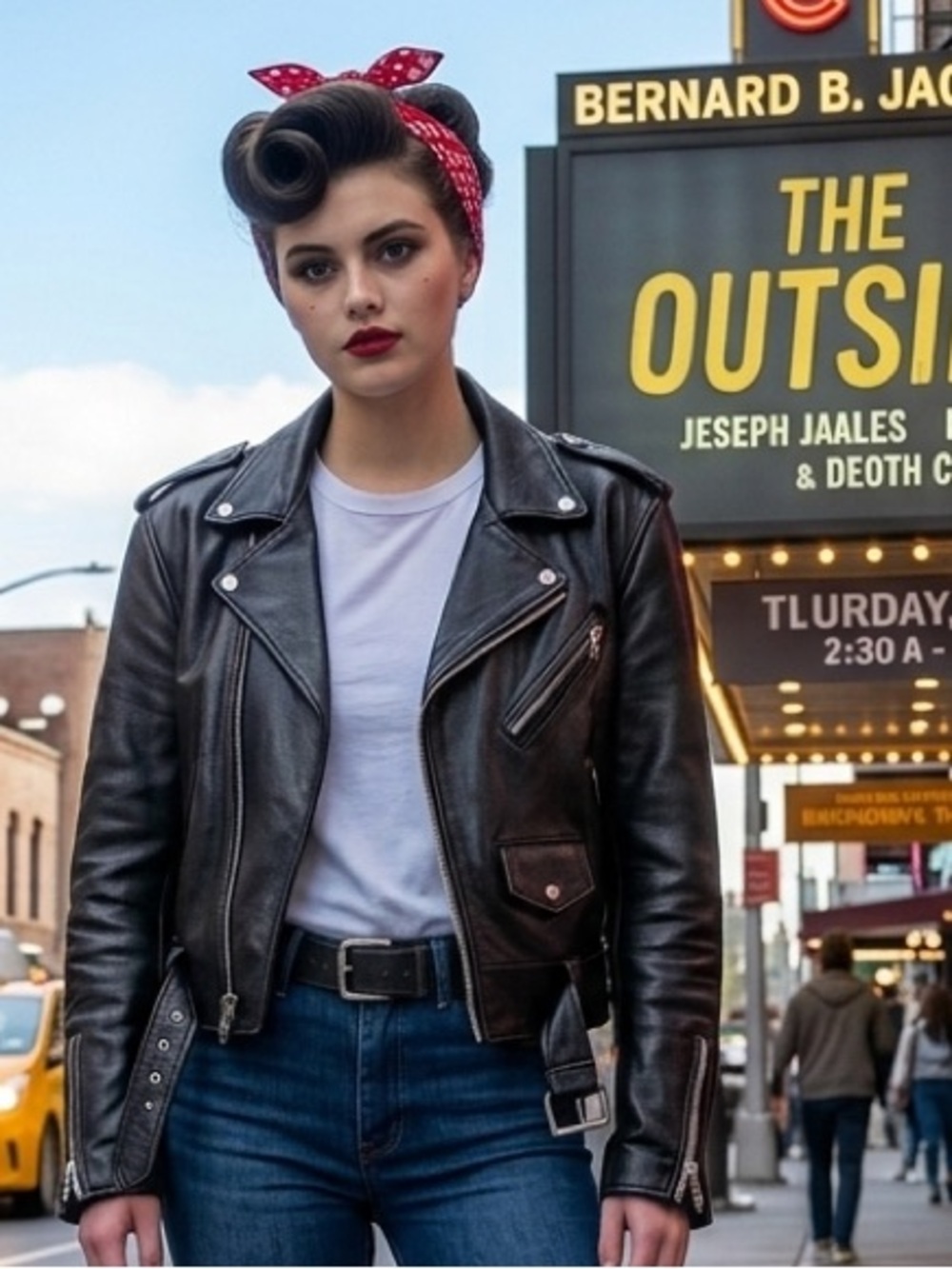 Vintage 80s genuine leather moto jacket